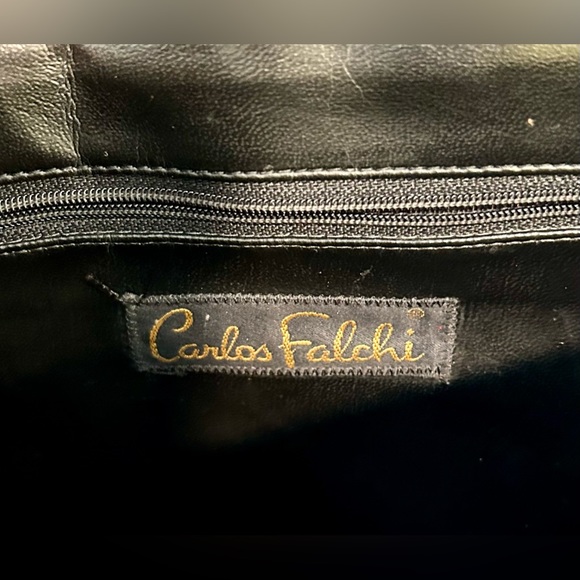 Carlos Falchi Vintage Leather Bag Patchwork EUC - Picture 4 of 11